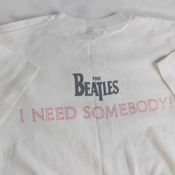 Vintage HELP! Beatles White T-Shirt - Picture 2 of 5